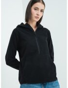 Trespass Hanorac din fleece cu fermoar scurt Metraya - Negru