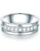 Trilani Inel de otel inoxidabil cu zirconia