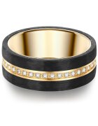 Trilani Inel de otel inoxidabil cu zirconia