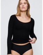 Triumph Bluza de pijama din amestec de lyocell cu decolteu rotund - Negru