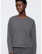 Triumph Bluza lejera de pijama cu maneci cazute - Gri inchis