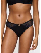 Triumph Chiloti brazilieni din amestec de lyocell cu garnituri din dantela - Negru