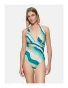 Triumph Costum de baie dama 10222303 - Poliamida/Elastan - Albastru/Verde