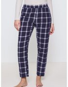 Triumph Pantaloni de pijama cu model in carouri - Albastru petrol