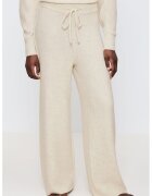 Triumph Pantaloni de pijama tricotati fin cu snur de ajustare in talie - Crem