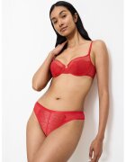 Triumph Sutien cu burete si segmente semitransparente - Rosu