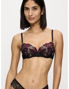Triumph Sutien de dantela cu bretele ajustabile - Negru/Roz zmeuriu/Transparent