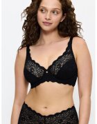 Triumph Sutien din dantela cu sustinere metalica Amourette - Negru/Negru stins/Gri antracit
