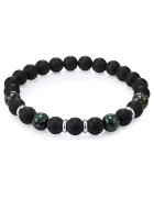True Rebels Bratara cu pietre pretioase Bracelet 18137 - Negru