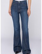 Trussardi Blugi cu croiala bootcut si talie inalta - Albastru inchis