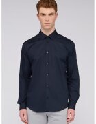 Trussardi Camasa uni de bumbac - Albastru ultramarin