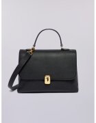 Trussardi Geanta de piele cu maner si bareta aditionala - Negru
