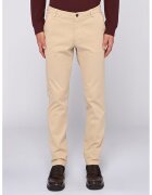 Trussardi Pantaloni chino slim fit cu talie medie - Bej deschis