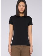 Trussardi Tricou slim fit cu decolteu la baza gatului - Negru