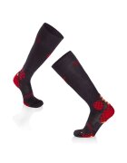 Try To Fly Sosete compresive pentru alergat 3/4 COMPRESSION SOCKS Antracit - Rosu