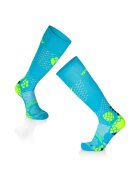 Try To Fly Sosete compresive pentru alergat 3/4 COMPRESSION SOCKS Turcoaz - Galben