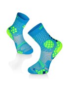 Try To Fly Sosete compresive pentru sport COMPRESSION SOCKS Turquoise Yellow