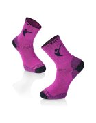 Try To Fly Sosete groase pentru Drumetie din Lana de Merinos Fucsia