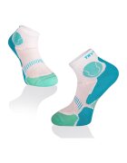 Try To Fly Sosete scurte pentru tenis - Fusion White Turquoise