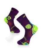 Try To Fly Sosete sport de compresie violet-galben
