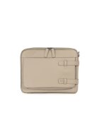 Tucano Geanta unisex de piele - pentru laptop - Gri deschis