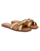 TWINSET Papuci dama - Cuoio 00057 - maro