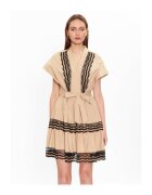 TWINSET Rochie de vara bej - dungi negre