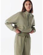 TWIST Bluza de trening cu fermoar scurt - Verde feriga