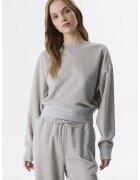 TWIST Bluza de trening din amestec de bumbac cu maneci cazute - Gri