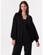 TWIST Bluza de trening lejera cu fermoar si strasuri - Negru