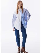 TWIST Camasa lejer cu model colorblock - Alb/Albastru