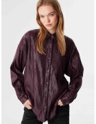 TWIST Camasa supradimensionata cu maneci cazute - Violet tyrian