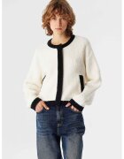 TWIST Cardigan cu detalii contrastante - Alb/Negru