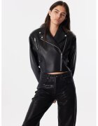 TWIST Jacheta biker de piele ecologica - Negru