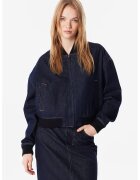 TWIST Jacheta bomber supradimensionata din denim - Albastru inchis