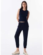 TWIST Pantaloni conici cu talie medie - Bleumarin