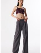 TWIST Pantaloni cu croiala ampla - Gri cenusiu/Gri antracit