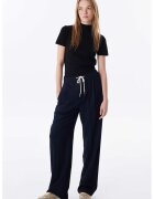 TWIST Pantaloni cu croiala ampla si talie ajustabila - Negru
