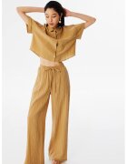 TWIST Pantaloni din amestec de lyocell - Caramel