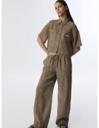 TWIST Pantaloni din amestec de lyocell cu croiala ampla - Maro taupe deschis