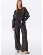TWIST Pantaloni drepti cu talie inalta - Gri inchis