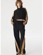 TWIST Pantaloni relaxed fit cu snur in talie - Negru/Bej