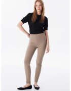 TWIST Pantaloni skinny cu talie inalta - Maro nisip