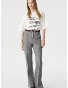 TWIST Pantaloni uni cu snur in talie - Gri deschis melange