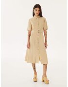 TWIST Rochie-camasa cu o curea - Galben pai