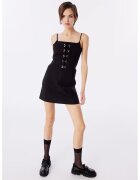TWIST Rochie cambrata cu decolteu patrat - Negru