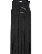 TWIST Rochie cu croiala dreapta si model text - Negru