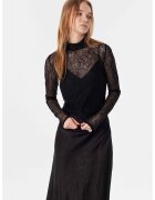 TWIST Rochie midi cambrata - Negru