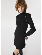 TWIST Rochie mini cu striatii si fenta cu fermoar - Negru