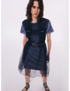 TWIST Rochie scurta cu decolteu la baza gatului - Albastru inchis